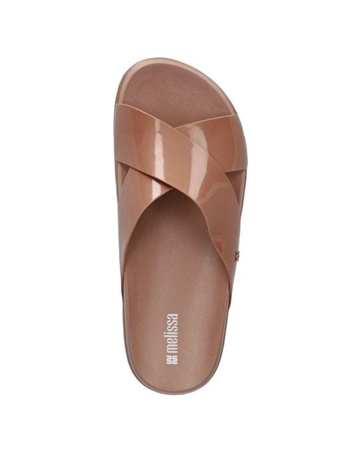 Melissa Brown Crossover-Strap Slides