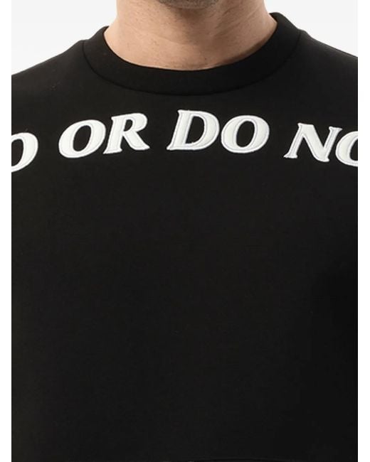 Neil Barrett Black Slogan-Print Hoodie for men