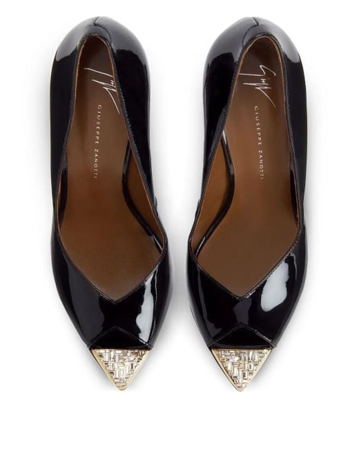 Giuseppe Zanotti Black 105Mm Intriigo Rhinestone Sandals