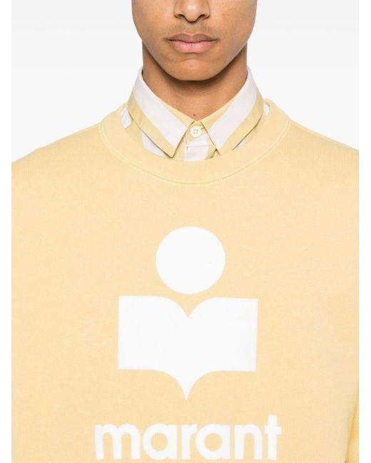 Isabel Marant Mikoy Sweatshirt mit beflocktem Logo in Natural für Herren