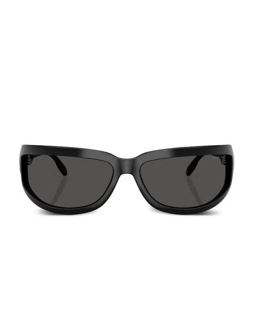 Michael Kors Black Zion Geometric-Frame Sunglasses for men