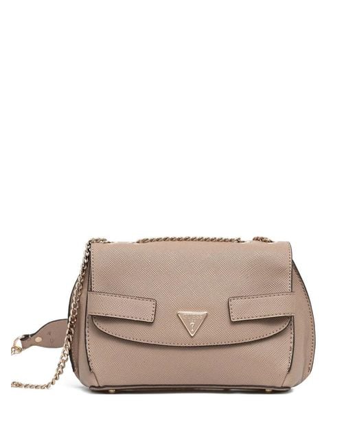 Guess Gray Serenova Chain Strap Satchel