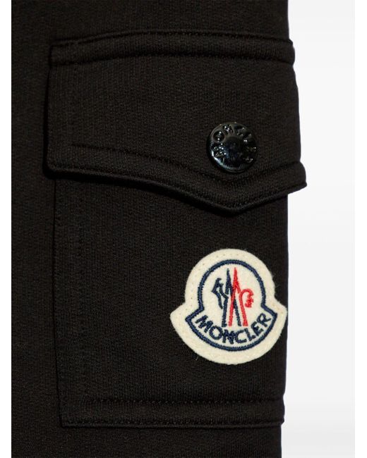 Moncler Black Zip-Up Cotton Polo Dres