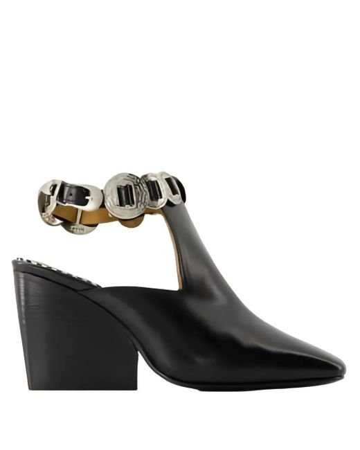 Toga Black Buckle-Detail Pumps