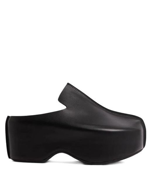 J.W. Anderson Black Platform Leather Mules