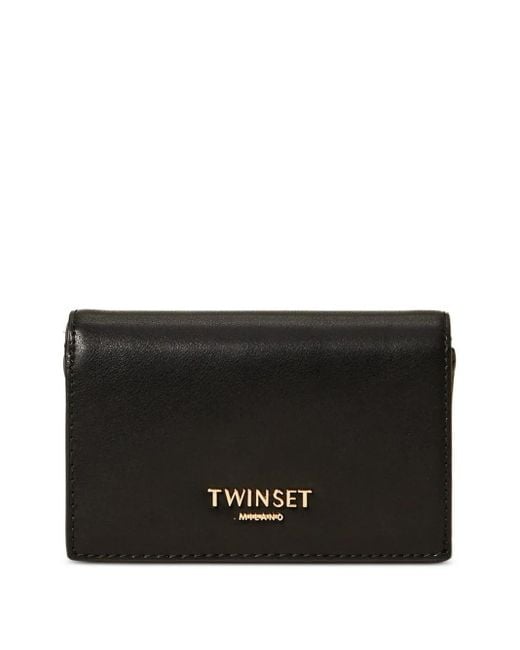Twinset Black Logo-Appliqué Wallet