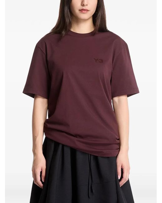 Y-3 Red Logo-Print Short-Sleeve T-Shirt