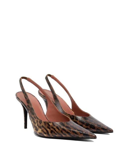 AMINA MUADDI Brown Anok Slingback Pumps