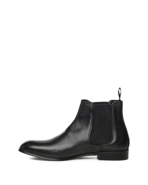 Giuliano Galiano Black Elvis Chelsea Boots for men