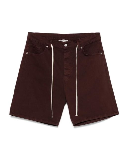 State of Order Red Denim Shorts for men