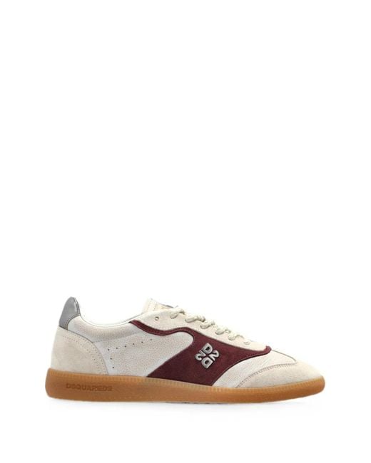 DSquared² Brown Logo-Plaque Panelled Sneakers