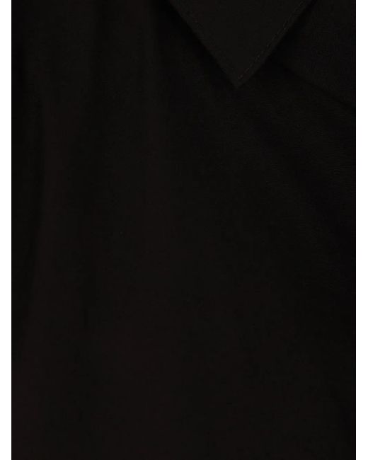 Yohji Yamamoto Black Tie-Detail Sleeveless Shirt