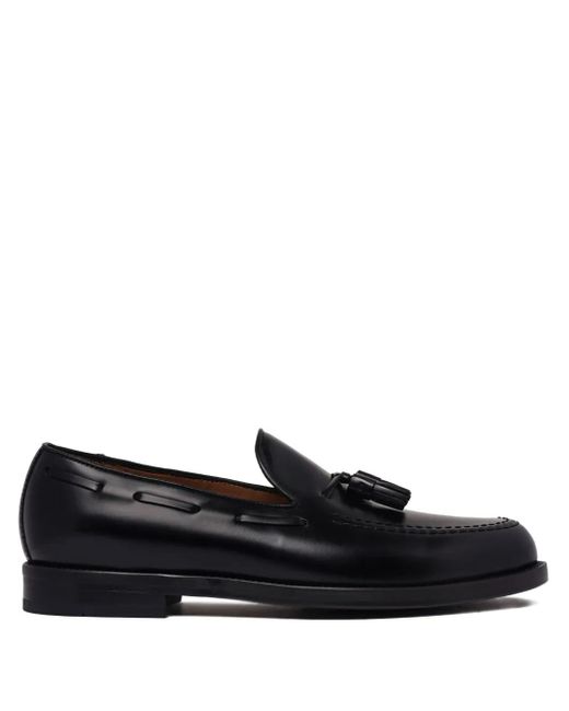 Lottusse Black Class Tassel Flat Shoes for men