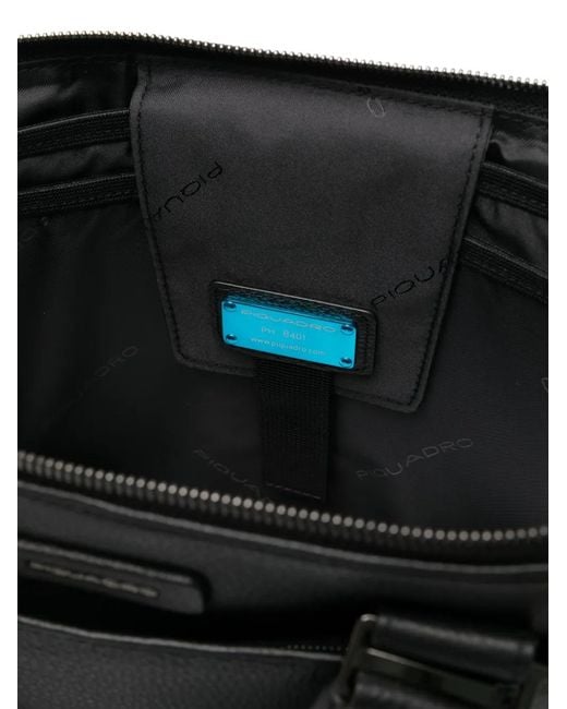 Piquadro Black Expandable Laptop Bag for men