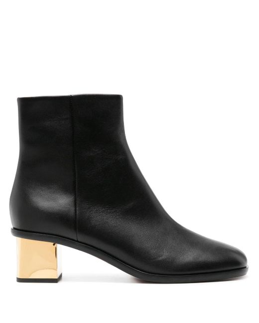 Chloé Black Rebecca 45 Leather Ankle Boots - Women's - Calf Leather
