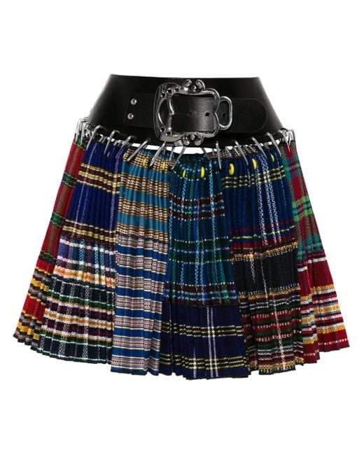 Chopova Lowena Blue Bobbie Mini Skirt
