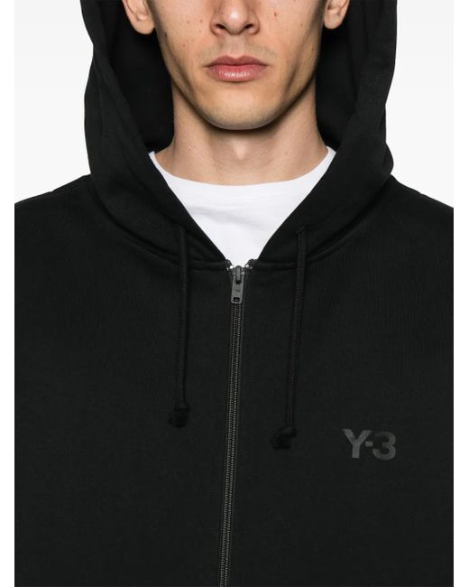 Sudadera con capucha y cremallera Y-3 de hombre de color Black