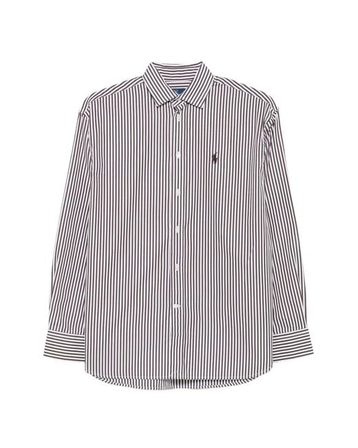 Polo Ralph Lauren Gray Chemise À Manches Longues