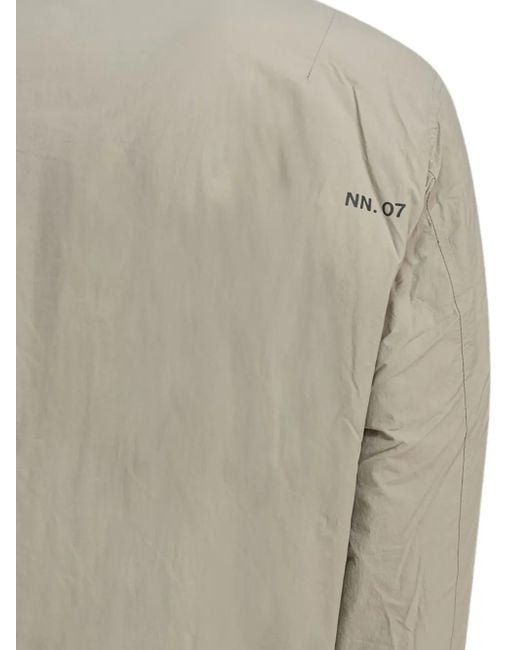 NN07 Gray Zip-Fastening Bomber Jacket for men