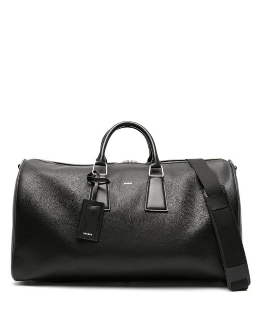 Sandro Black Metallic-logo luggage Bag for men