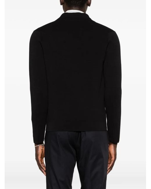 FILIPPO DE LAURENTIIS Black Double Breasted Cardigan for men