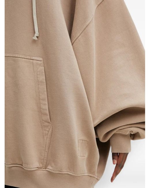 Rick Owens Natural Oversized Drawstring Hoodie