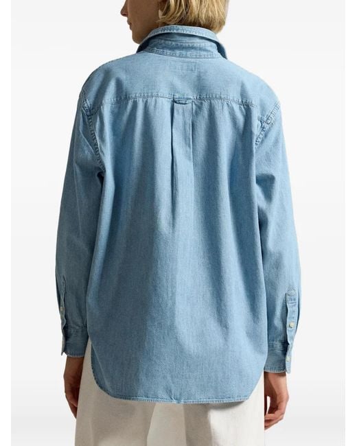 Polo Ralph Lauren Blue Chest-Pocket Denim Shirt