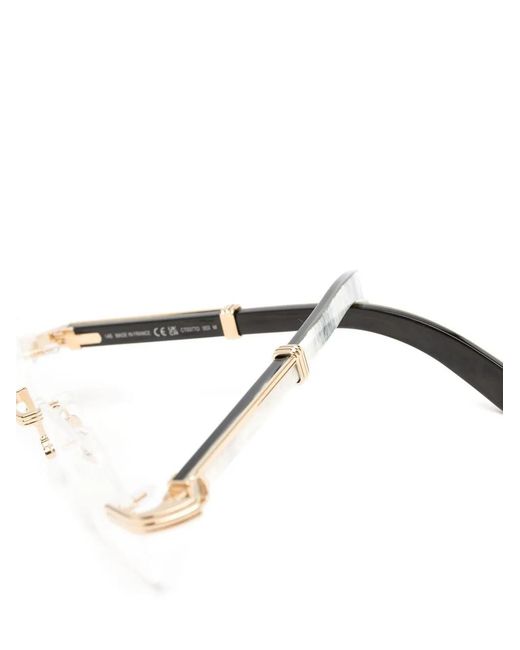 Cartier Multicolor Frameless Round-Frame Glasses for men