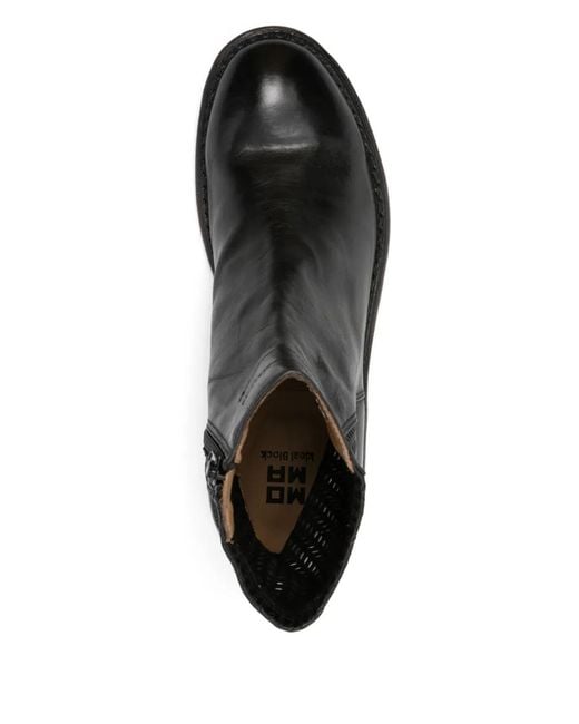 Moma Black Stiefeletten Aus Leder