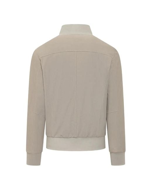 Barba Napoli Gray Button-Up Patch-Pocket Jacket for men