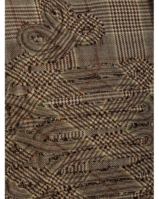 McQueen Brown Check Wool Bomber Jacket for men