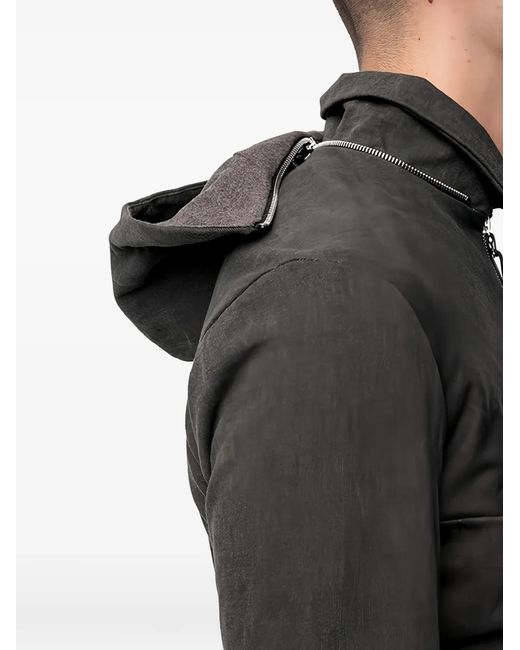 Ma+ Gray Detachable-Hooded Jacket for men