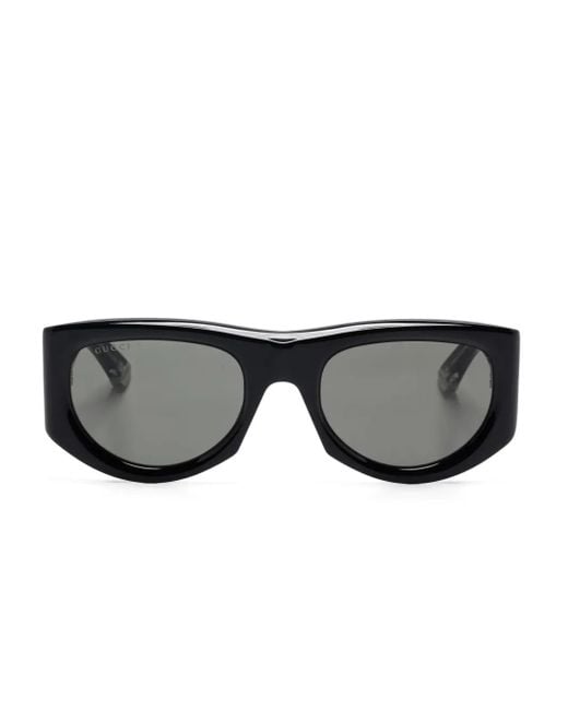 Gucci Black Sonnenbrille Mit Geometrischem Gestell