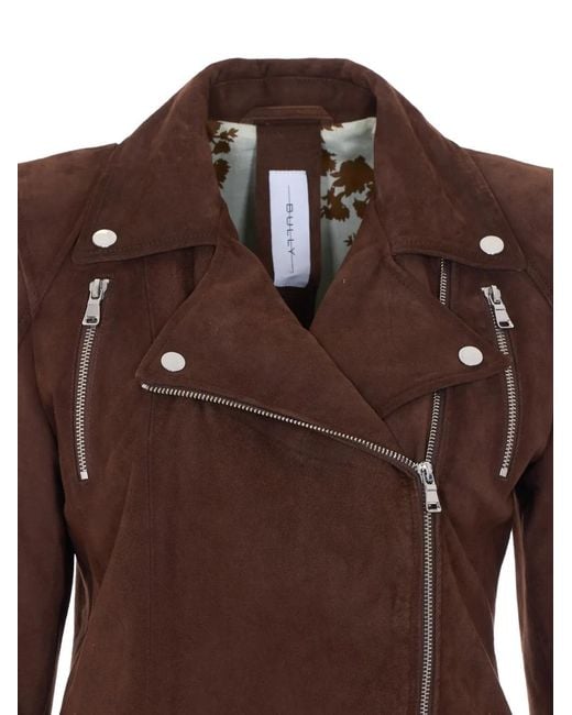 Bully Brown Suede Biker Jacket