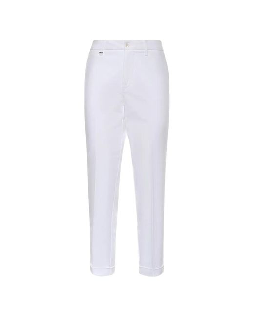 Fay White Buttoned Trousers