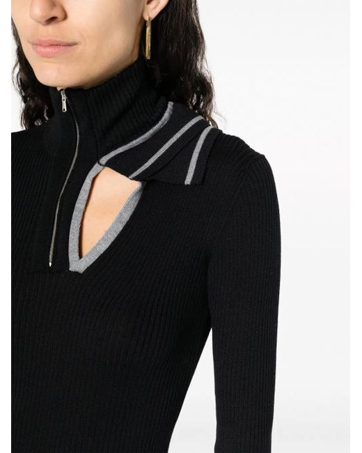 Y. Project Black Cut-Out Ribbed Minidress