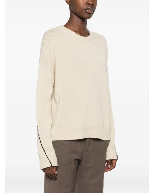 Bompard Natural Round-Neck Sweater