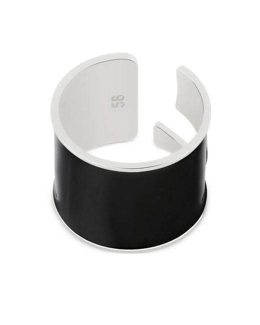 Courreges White Logo-Enamel Ring Set