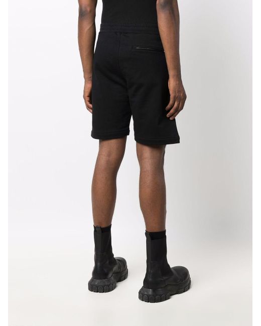 Alexander McQueen Black Logo-print Track Shorts for men