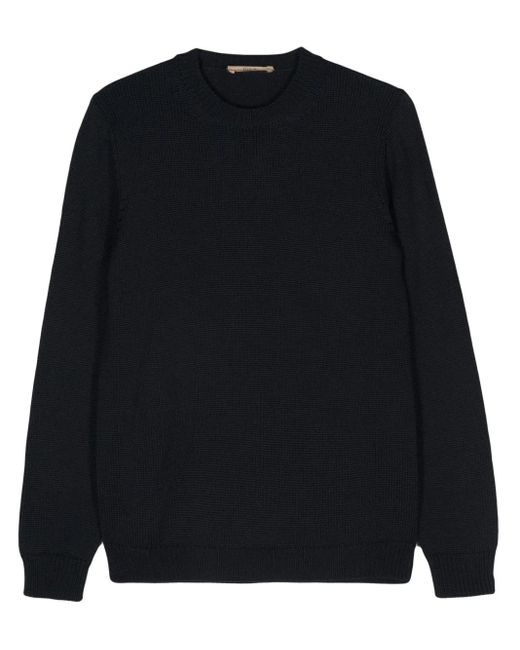 Nuur Black Long-Sleeve Merino Jumper for men