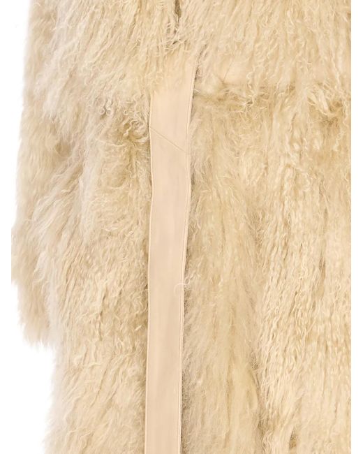 S.W.O.R.D Natural Belted Fur Coat
