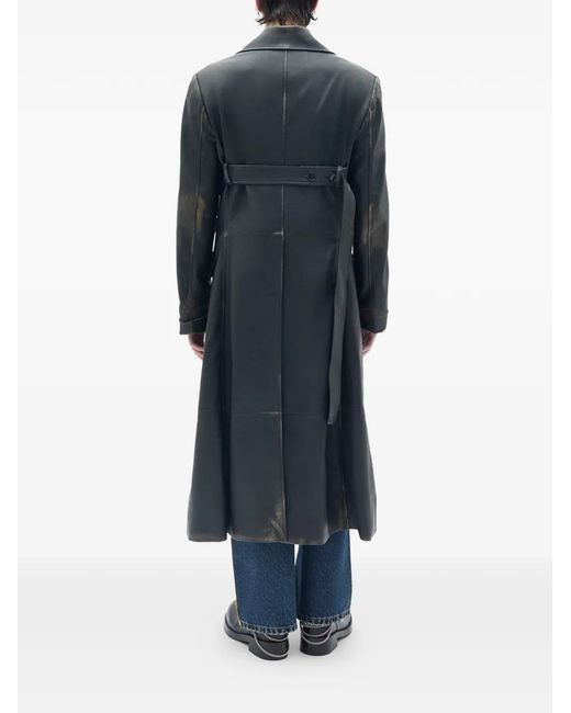 Ann Demeulemeester Blue Ailo Belted Coat for men
