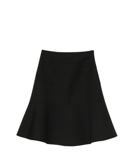 JNBY Black Fishtail A-Line Skirt