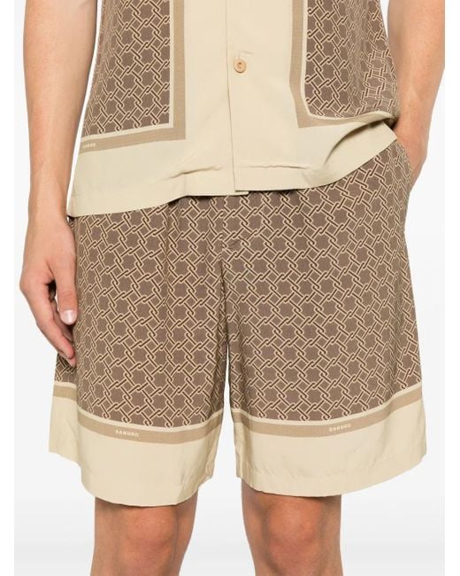 Sandro Natural Patterned Bermuda Shorts for men