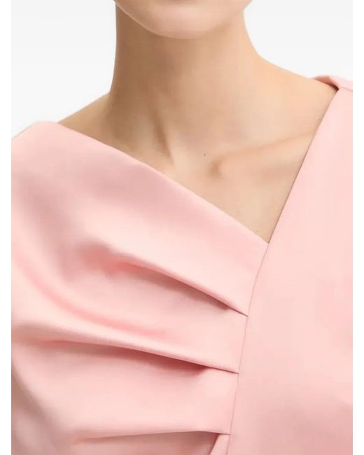 Stine Goya Pink Draped V-Neck Top