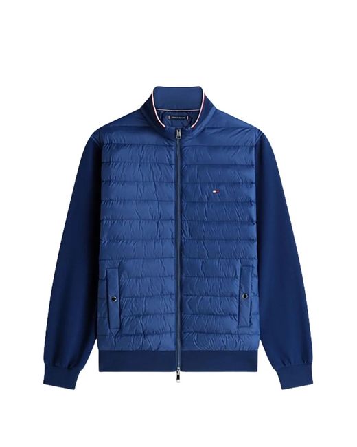 Tommy Hilfiger Blue Zip Quilted Jacket for men