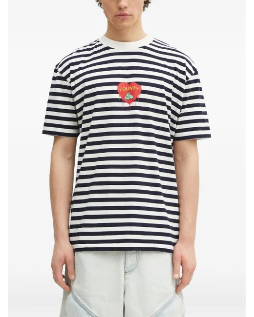 メンズ Marcelo Burlon ハート Tシャツ Black