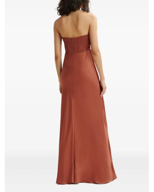 Essentiel Antwerp Red Hierro Strapless Maxi Dress