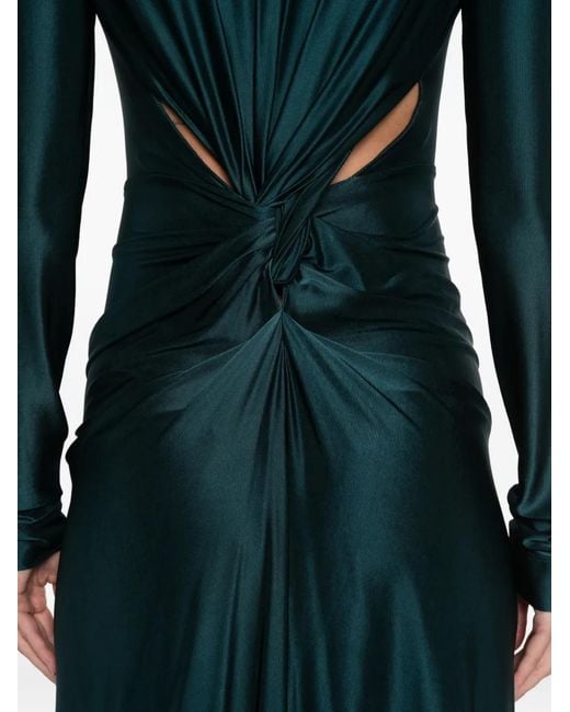 Victoria Beckham Green Long Dress