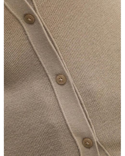 Marc O' Polo Blue Button-Front Ribbed Cardigan